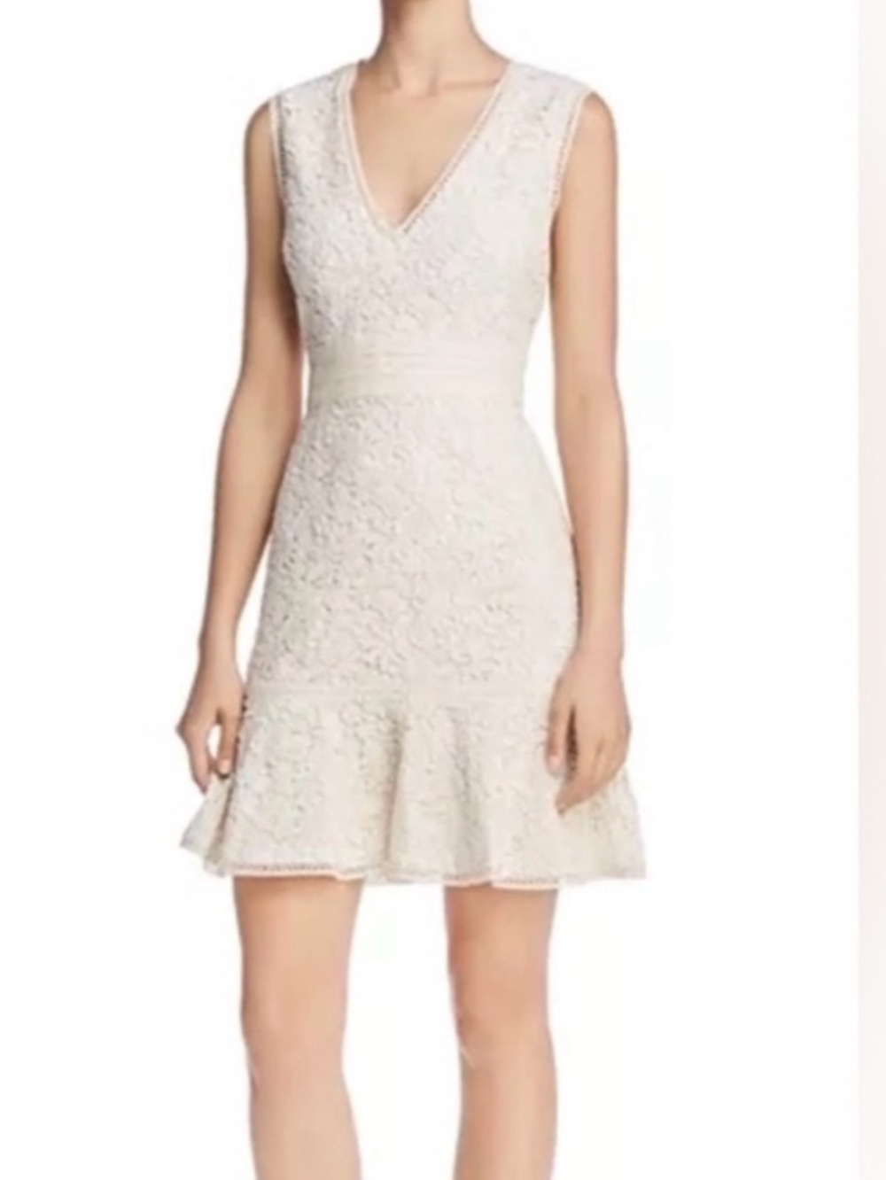 Alice & Olivia dress Onella Ruffle-Hem Mini Lace
